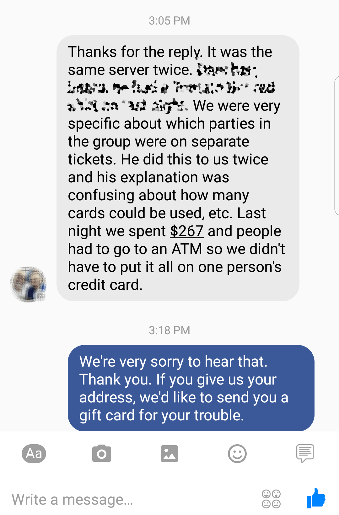 Facebook good customer service complaint 2 Social Media Marketing